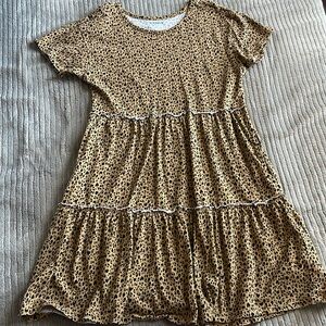 Leopard print girls dress